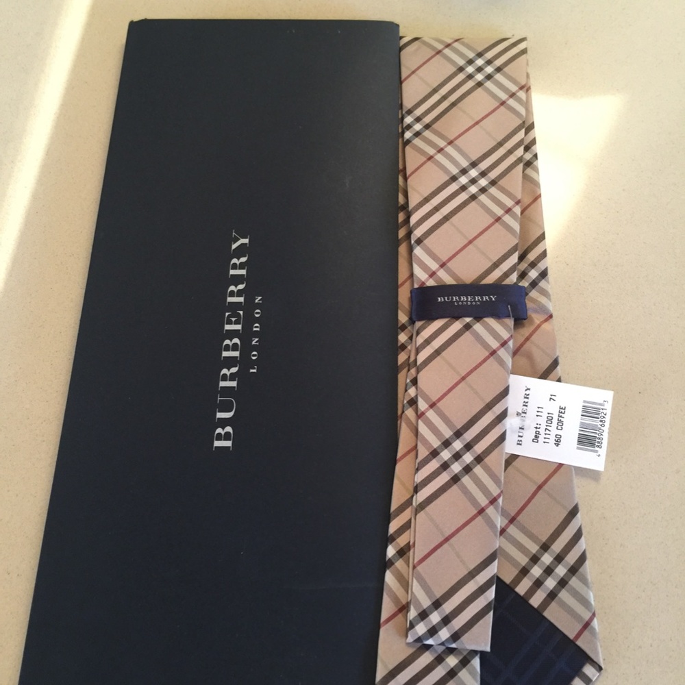 New Burberry Silk Neck Tie